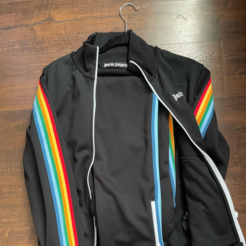 Palm Angels sweatsuit. Size Medium. Jacket and pants included. Black
